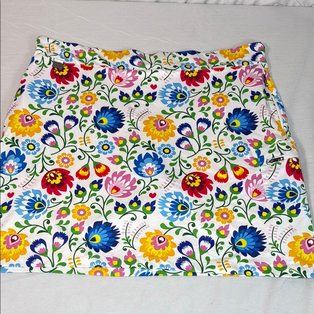 Lopez Floral Women's Skort Sz 2xl